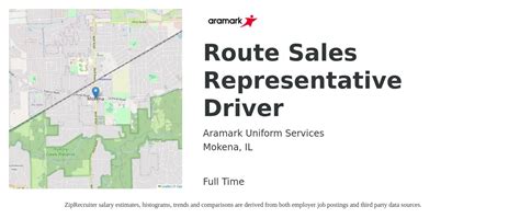 aramark route sales representative salary